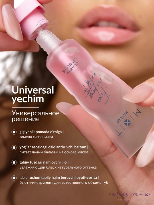 MIXIT Make Up Lip Oil Gloss - lablar uchun namlantiruvchi yaltiroq-moy