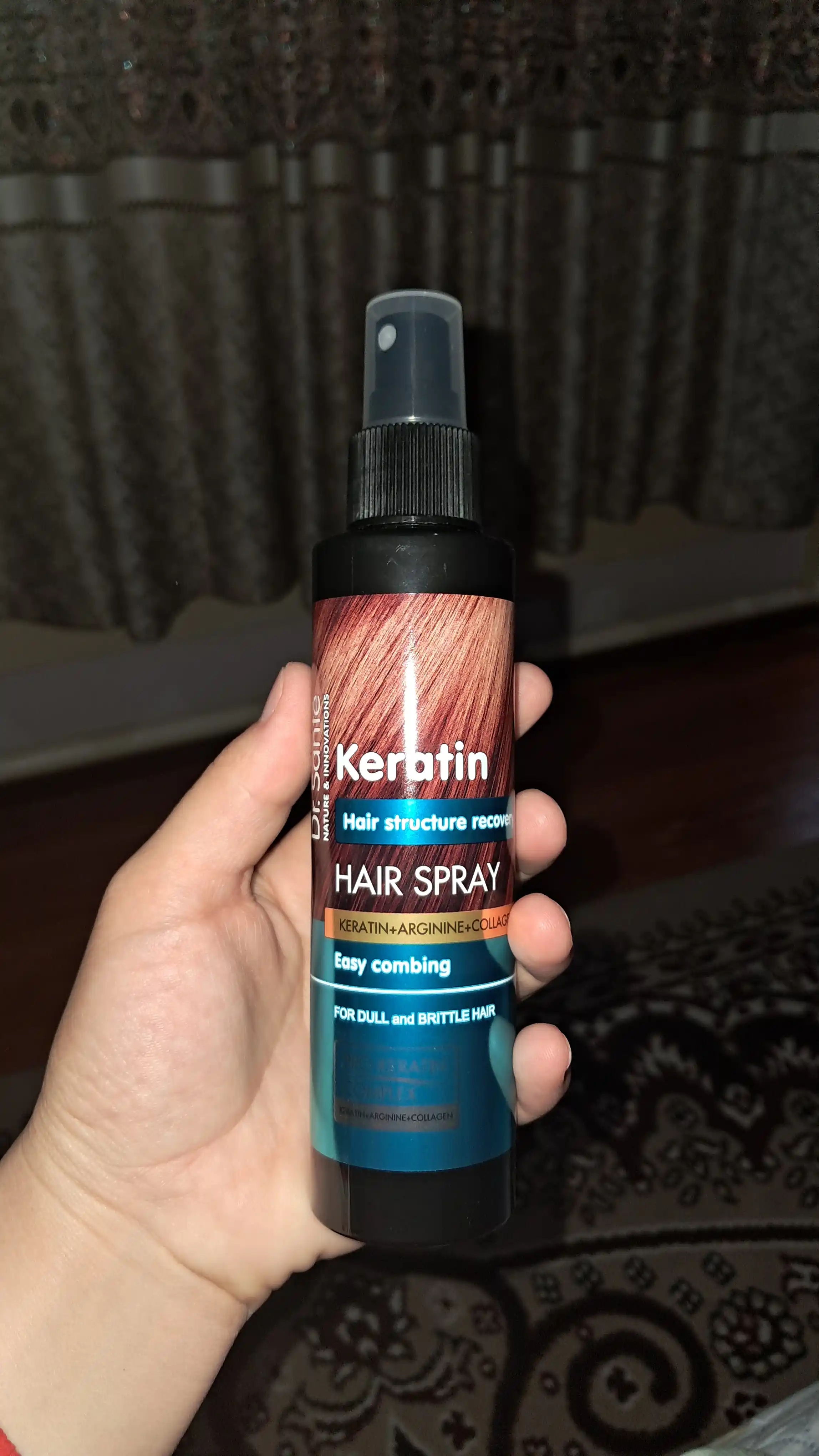 Sochlarni tiklovchi Keratin Hair spreyi, Dr.Sante, 150 ml