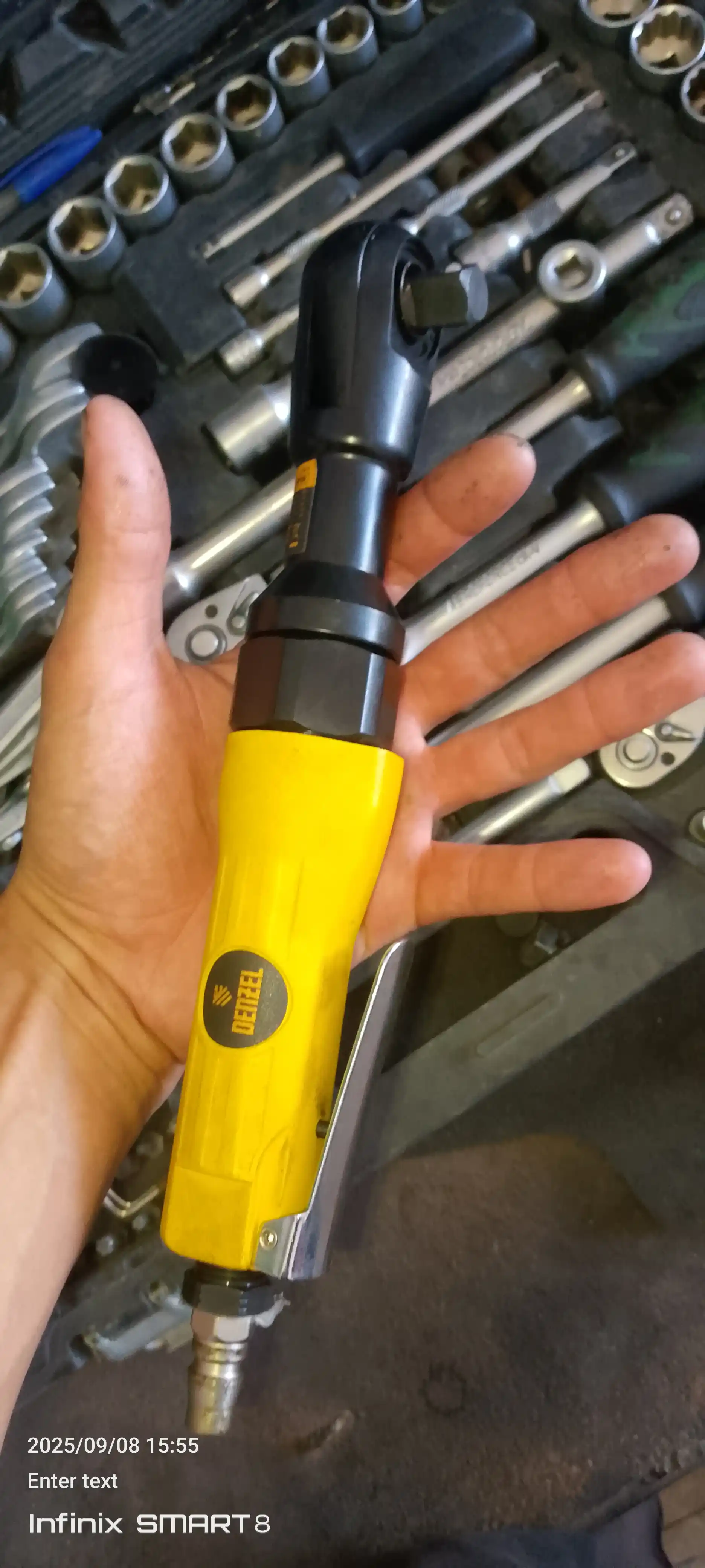 DENZEL RP100 kuchaytirilgan pnevmatik treshotka, 1/2", model 57475
