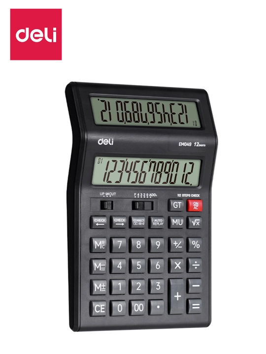 Калькулятор 12 разр. Dual Display (чр) EM049 Deli, 049-EM - 