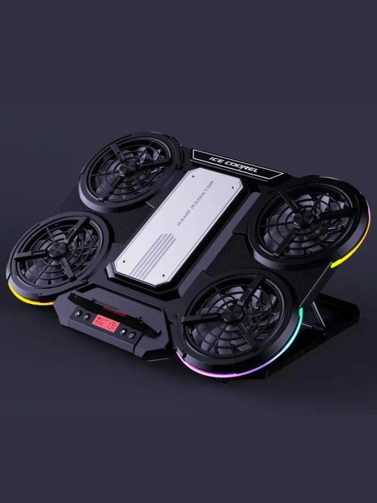 Sovutgich va radiator 5 fanatli, RGB yoritgichli noutbuk stendi