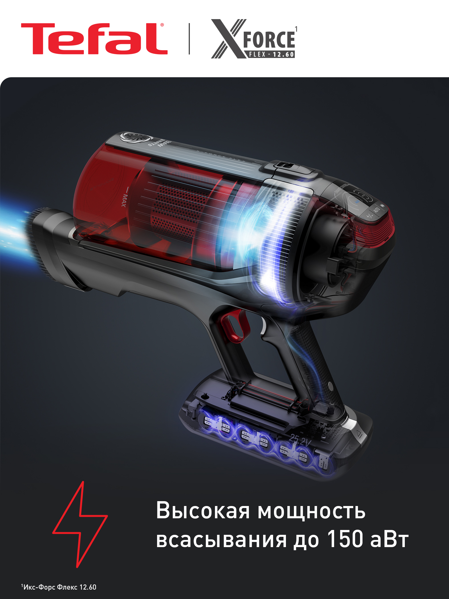 Беспроводной пылесос Tefal X-Force Flex 12.60 Animal Auto TY98A9WO