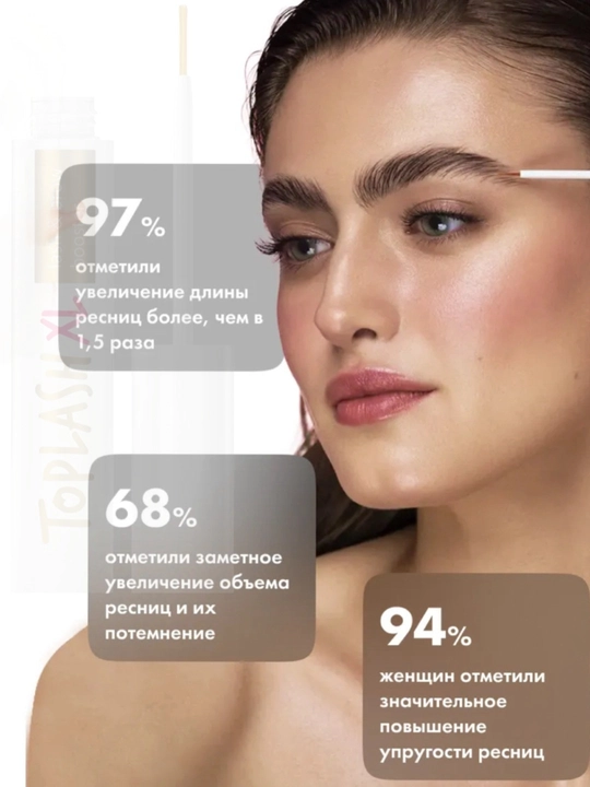 Toplash Extra Ebony Mascara — qora tush, hajm beruvchi va uzaytiruvchi effekt bilan