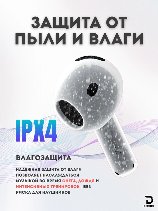 Apods 4 - с шумоподавлением ANC, чистый звук, оригинальная анимация, чехол в подарок