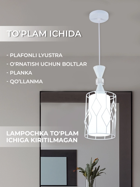Lyustra, loft uslubida, balandligi sozlanadigan, zal, oshxona uchun plafonli, osma qandil