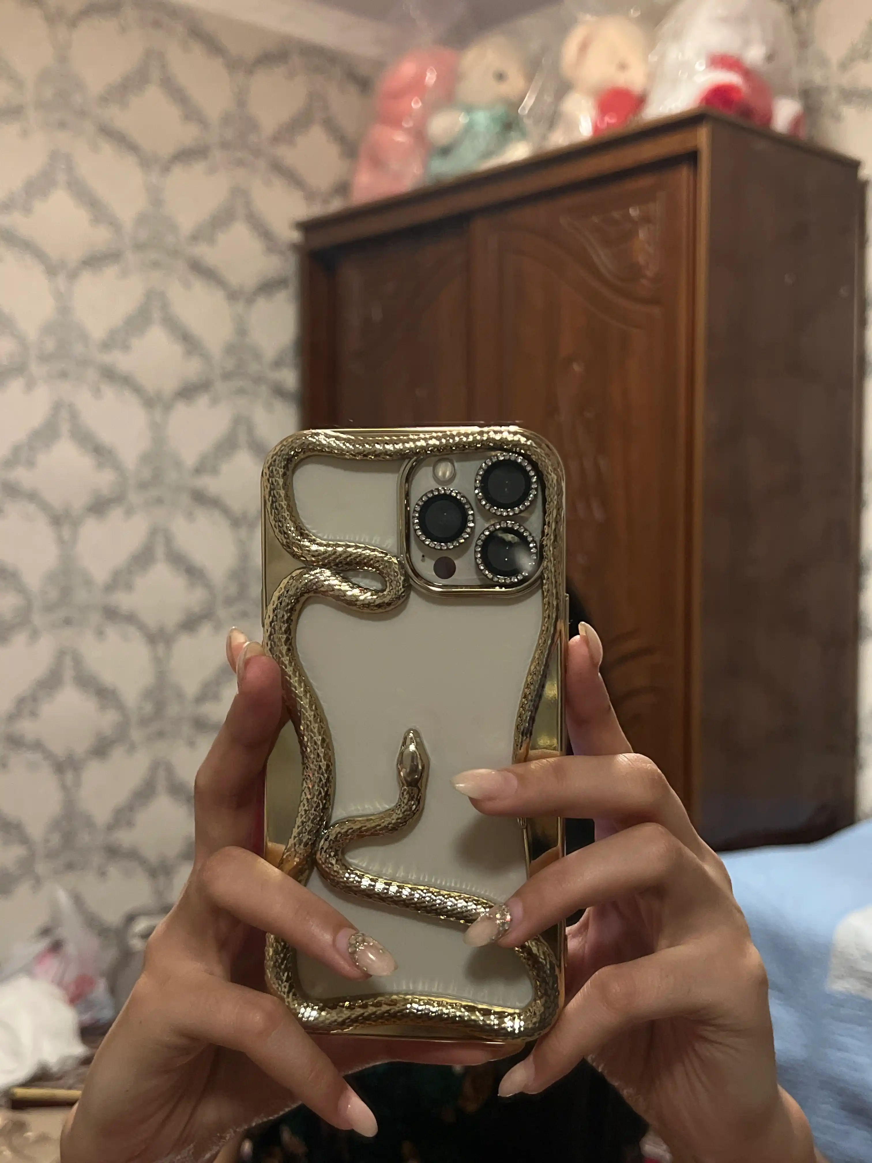 Чехол для iPhone 11, 12, 13, 14, 15, 16, 17, Pro, Pro Max, Plus Змея