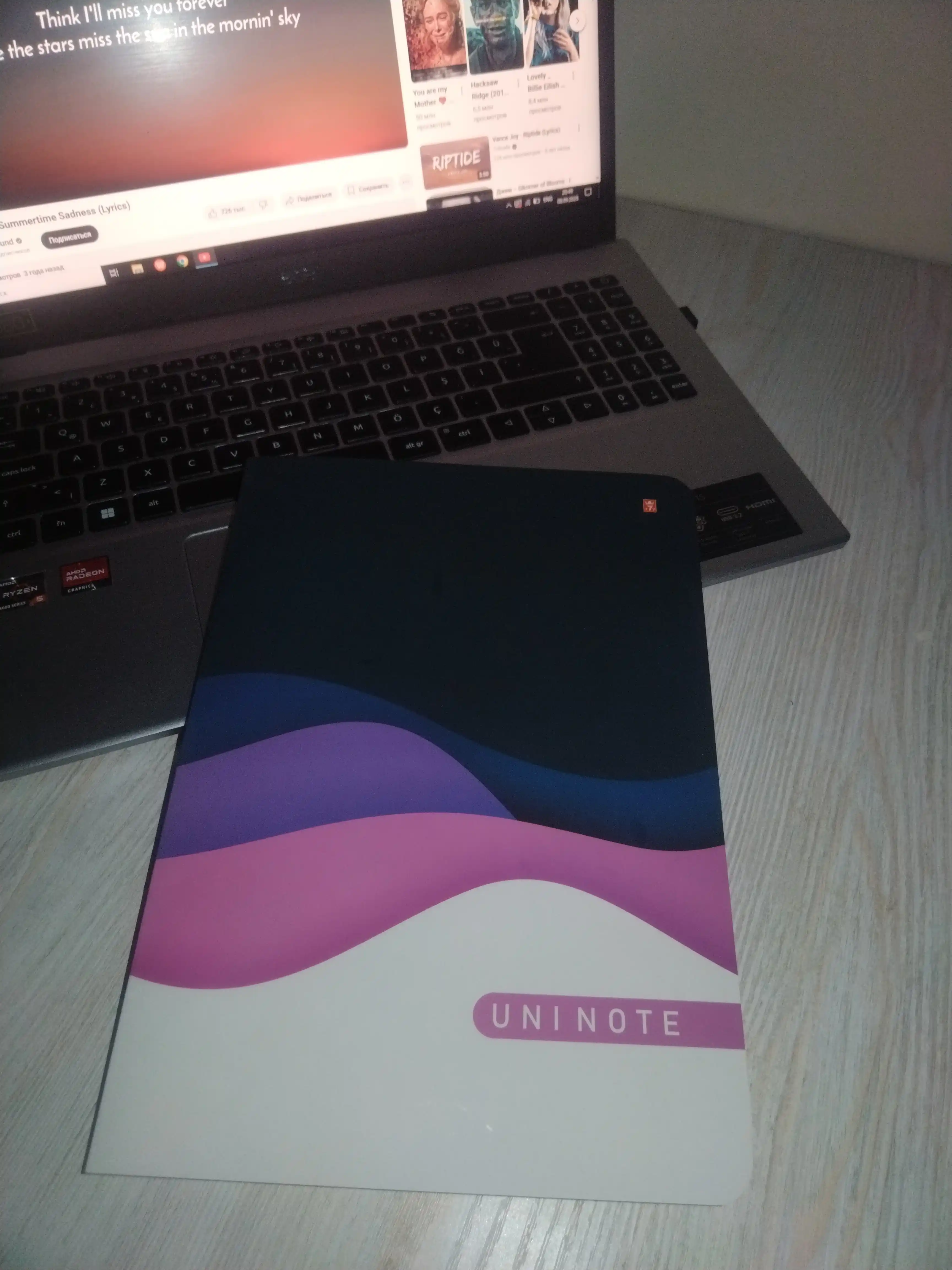 Ofis daftarchasi UNI NOTE o'rta, 80 varaq