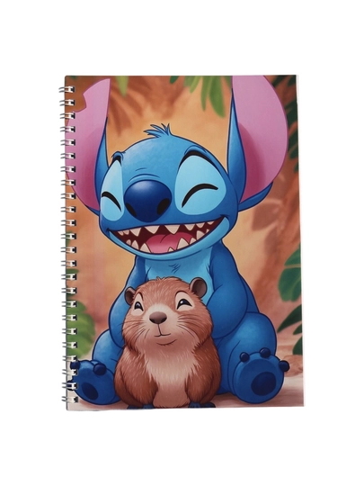 Блокнот Лило и Стич, Lilo & Stitch, А5, 40 страниц, на пружинке, мультфильм милый стиль — ТОЧКА-СТИЧ-БАГРОВ-лист