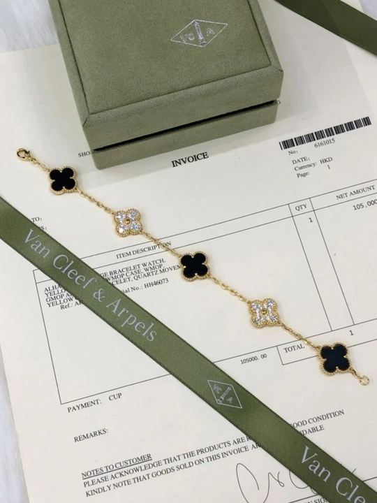 Браслеты для женщин и девочек Clover Van Cleef, не меняет цвет и не темнеет