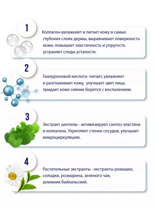 Увлажняющий крем для лица против морщин Collagen Whitening Moisture 3 в 1, коллаген 50 мл