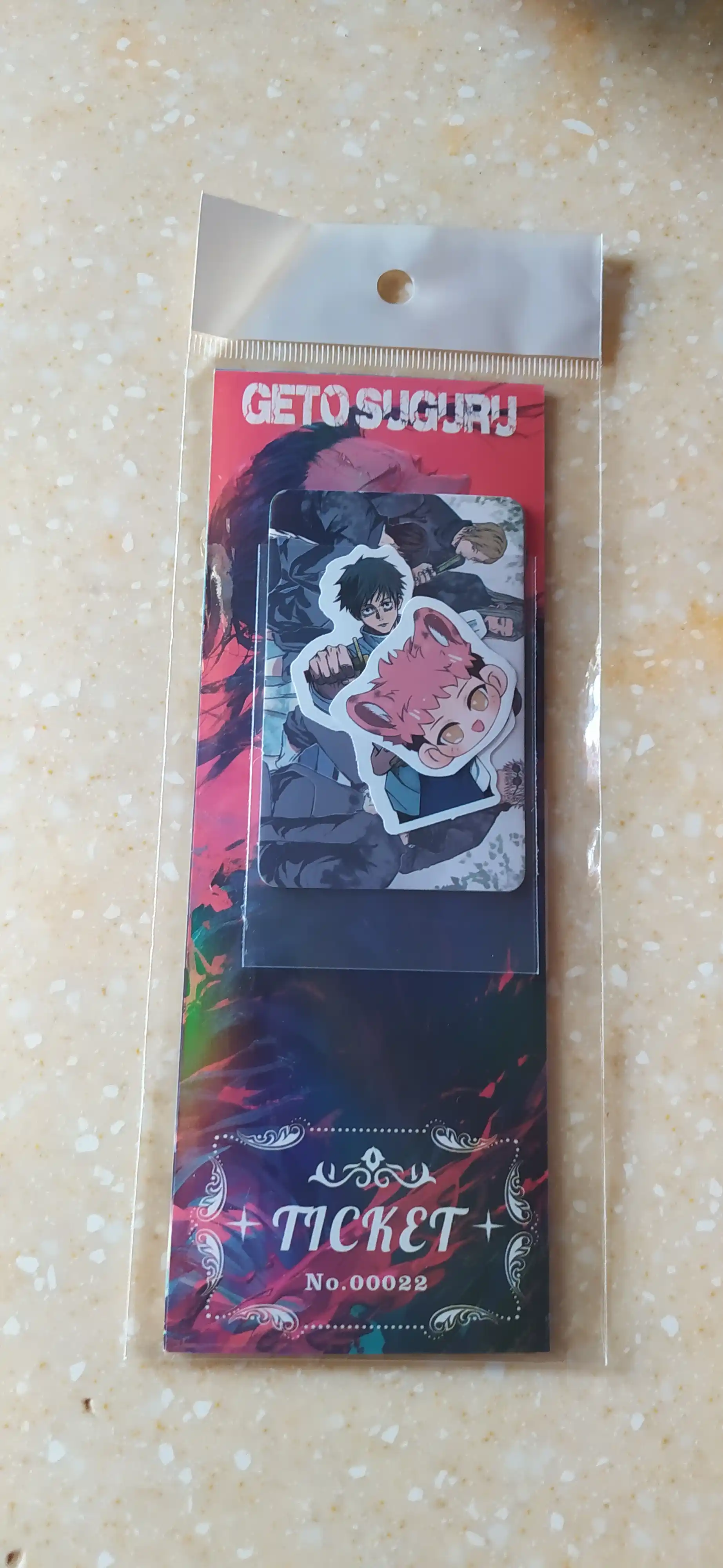 "Sehrli jang" anime xatcho'plari to'plami, 3 dona va 2 ta lomo kartasi