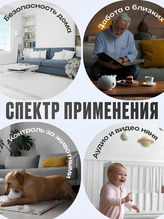 Умная Wi-Fi камера Ezviz H1c FullHD с детектором движения и ночным видением