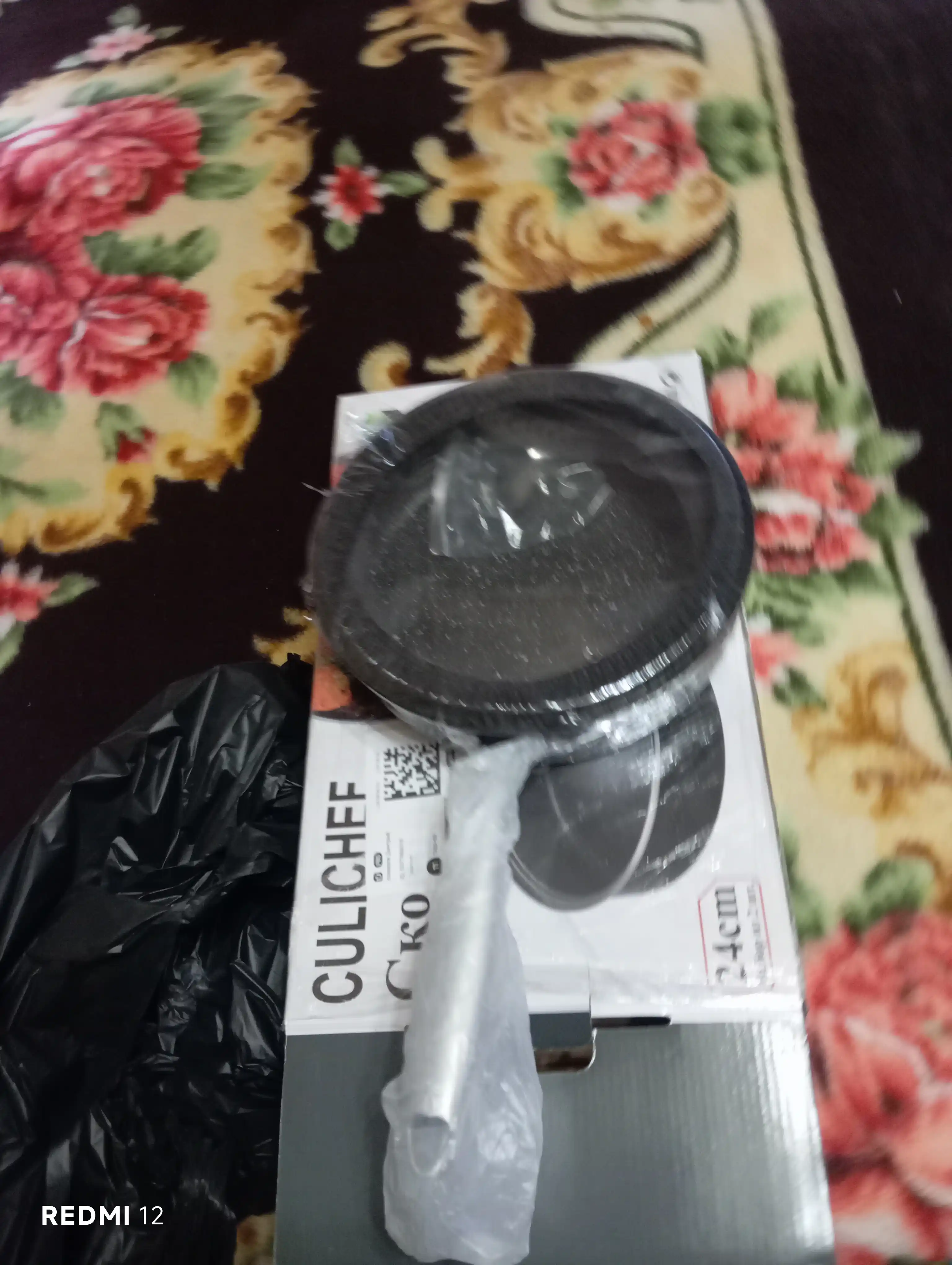 Granitli chuqur tova, CULICHEF dan kuyishga qarshi qoplamali va shisha qopqoqli