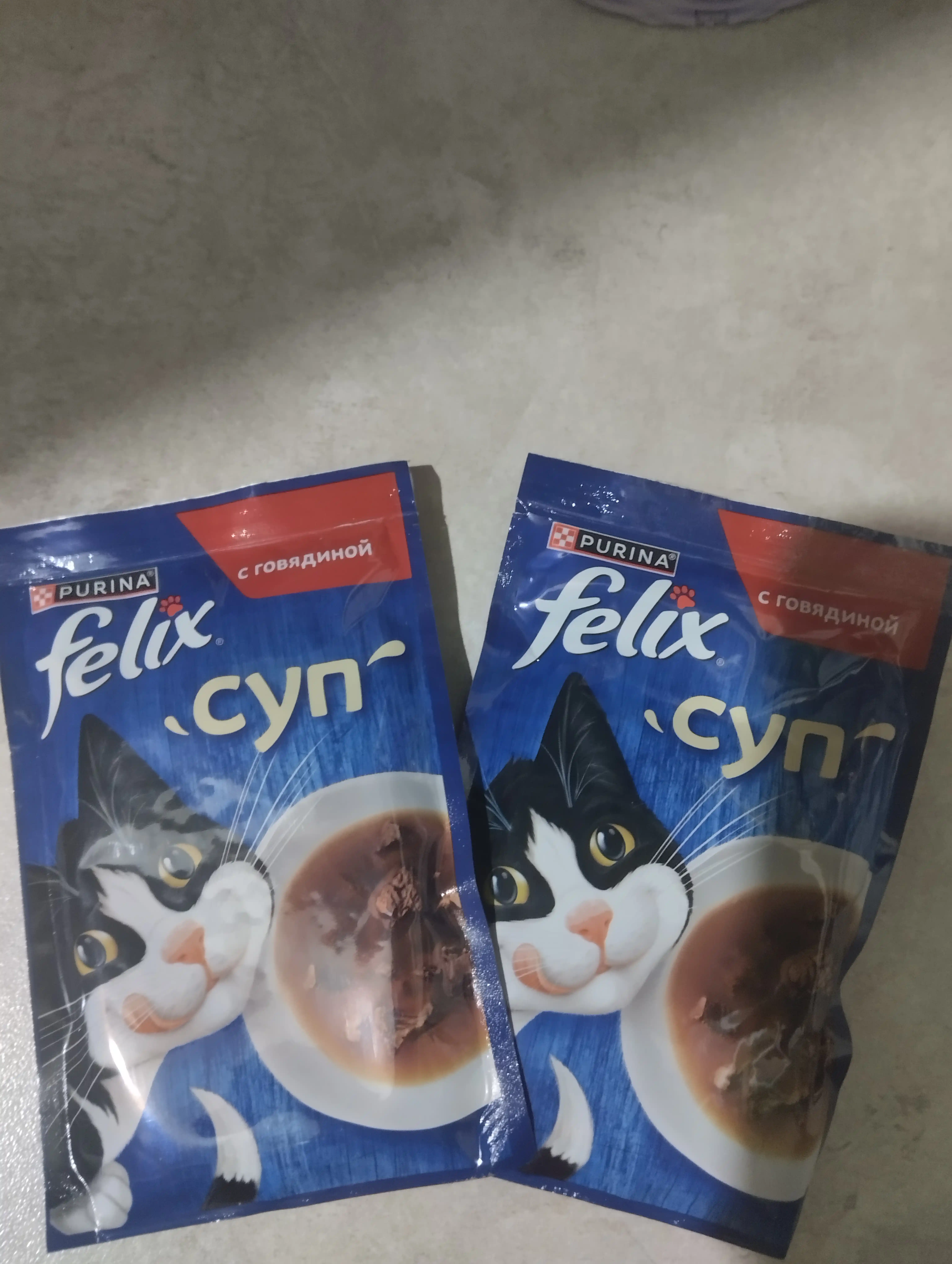 Felix Sho'rva кatta mushuklar uchun nam yem, mol go'shti bilan, 48 gr 5 dona