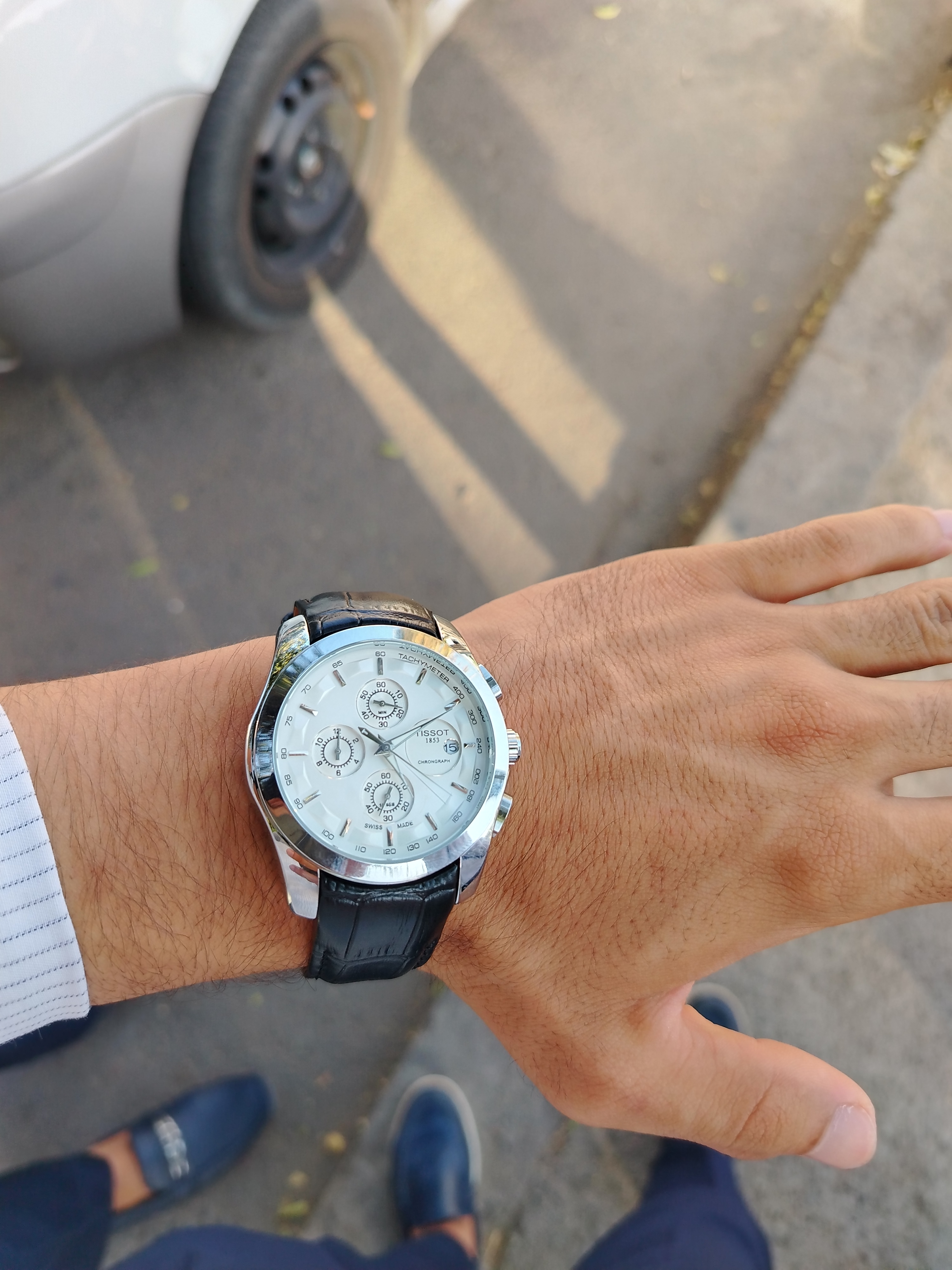 Erkaklar uchun qol soati, Tissot Day - date 2,suv o'tkazmaydigan, zanglamaydigan po'latdan