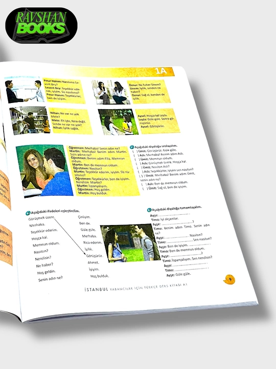 Istanbul A1 Turkish Language Course Book Set Beginner Level with Workbook