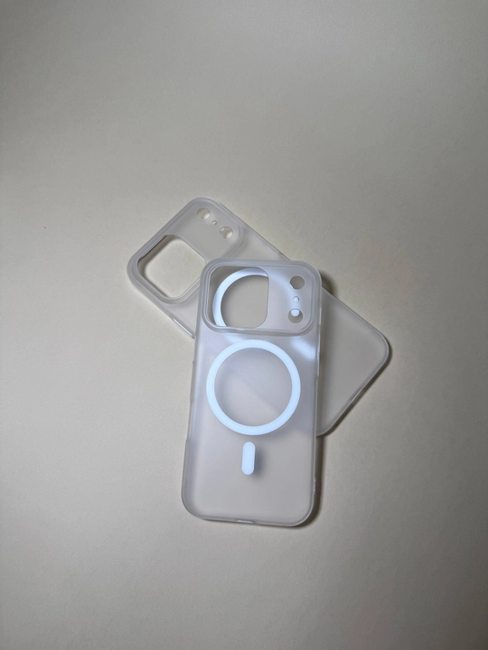 Shaffof mat MagSafe chexol iPhone 17 16 15 14 13 Pro / Air / Pro Max uchun
