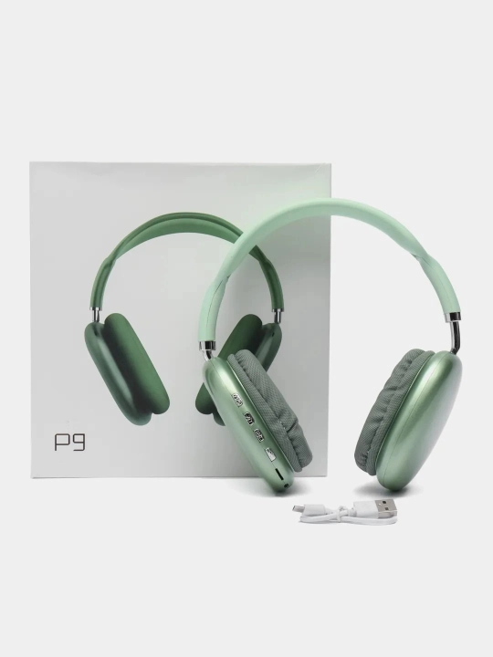 Беспроводные наушники P9, Bluetooth гарнитура с поддержкой SD-карты и микрофона - 