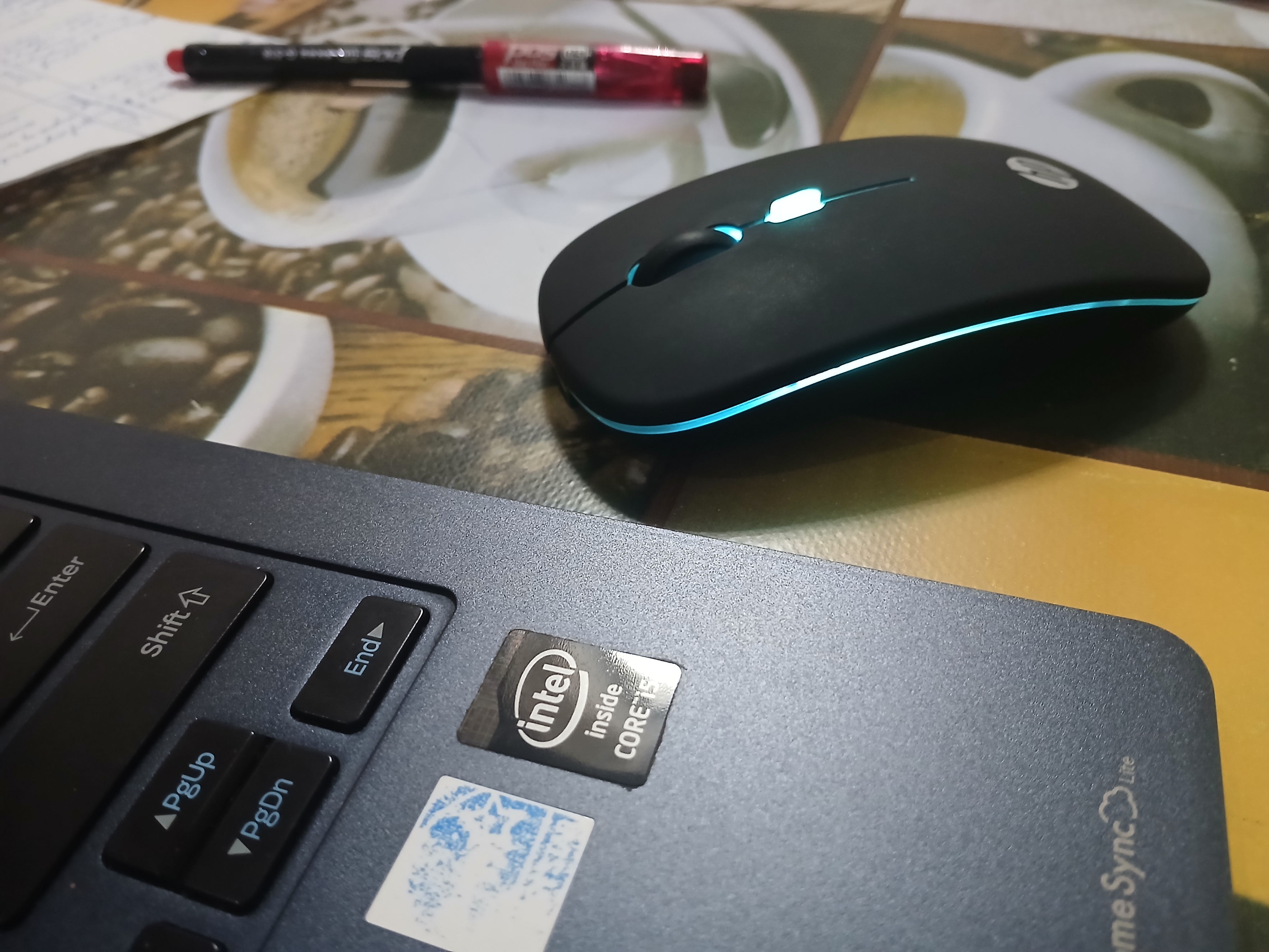 Simsiz kompyuter sichqonchachi, tovushsiz, RGB, Bluetooth