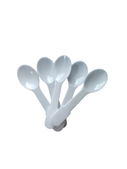 Mini plastik qoshiqlar 6 sm bir martalik | Sous va desert uchun