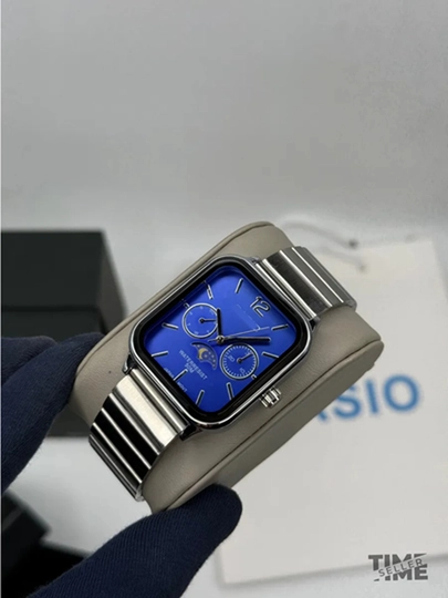 Мужские часы в классическом стиле на любой образ, в коробке — IWATCHE-25W0105-СИНИЙ