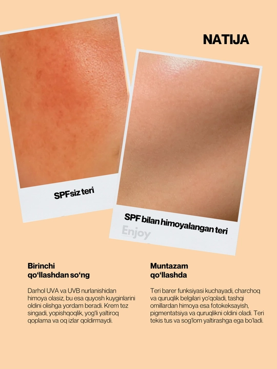 Quyoshdan va tanadan himoya qiluvchi krem The Act SPF 50, hidlarsiz va allergenlarsiz, 60 ml