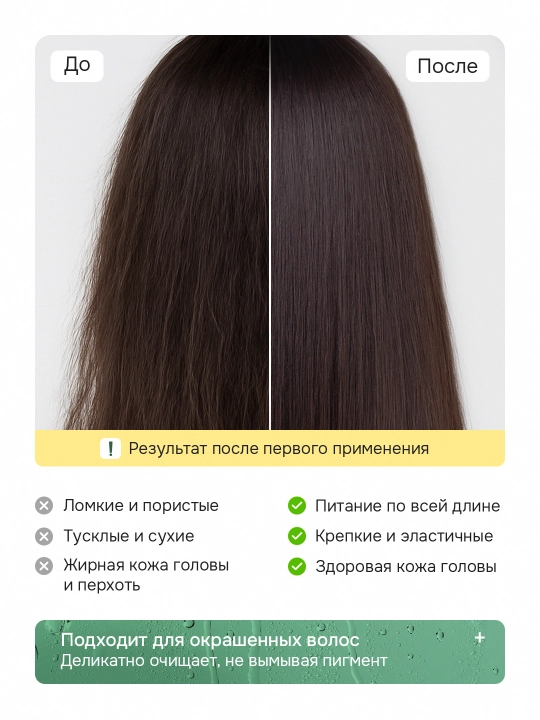 Шампунь для волос, бессульфатный, с ямайским, черным, касторовым маслом, для рост, 500 мл