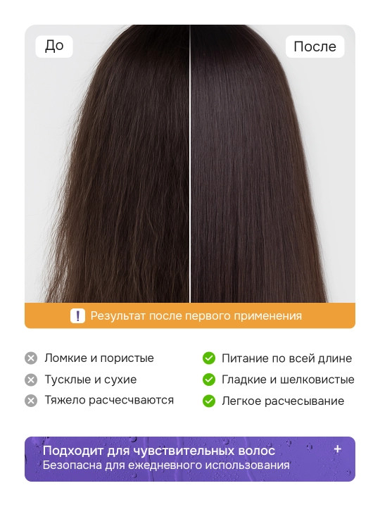 Keratine Queen makadamiya yog‘li, sulfatsiz konditsioner, barcha soch turlari uchun 750 ml