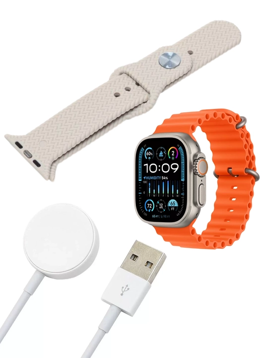 Aqlli smart soat Watch P9 Utra Max , simsiz magnit zaryadlovchi bilan, 49 mm