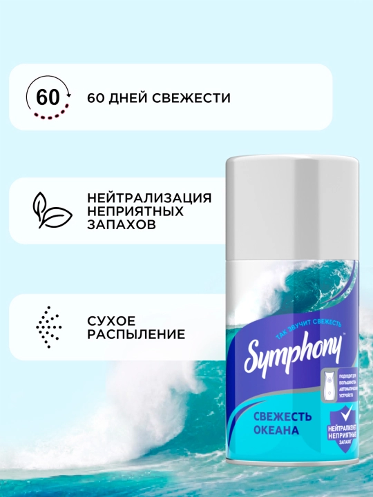 Symphony Okean tarovati almashtiriladigan havo tozalagichi, 250 ml