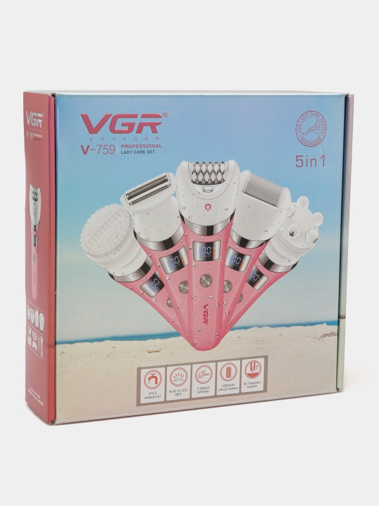 Professional VGR V-706, 722, 726, 728, 733, 751 ayollar uchun simsiz tana epilyatorlari