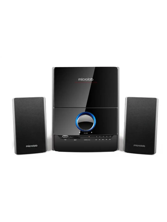 Sabvufer Microlab M-500U / 2.1 / 40 Vt RMS (2×12 Vt + 16 Vt) / AUX / USB / SD/FM / MDF korpusi - 