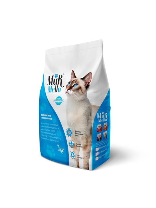 Наполнитель для кошек MurMello, бентонит, 3 кг, Simple Pets Орхидея, Лаванда