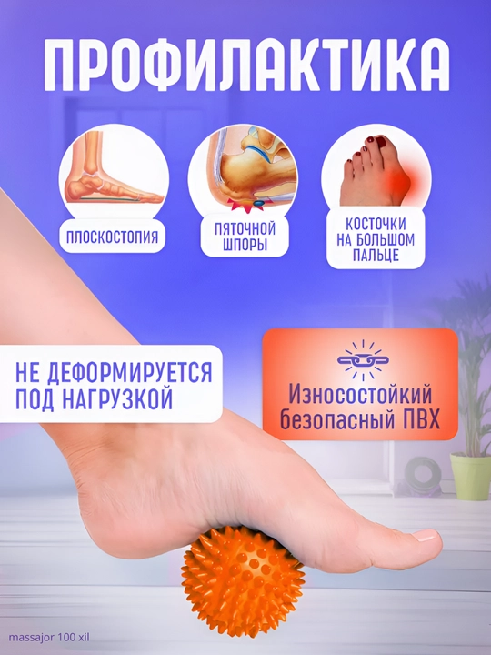 Мяч с шипами, для проработки мышц