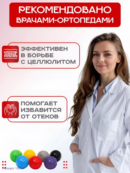 Мяч с шипами, для проработки мышц