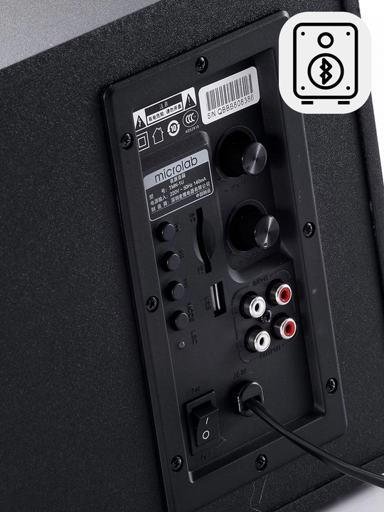 Сабвуфер Microlab TMN-9BT / 2.1 / 40 Вт RMS (2×11 Вт + 18 Вт) / AUX/Bluetooth/USB/SD / MDF
