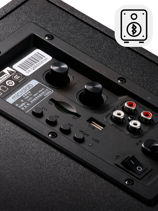 Сабвуфер Microlab TMN-9BT / 2.1 / 40 Вт RMS (2×11 Вт + 18 Вт) / AUX/Bluetooth/USB/SD / MDF