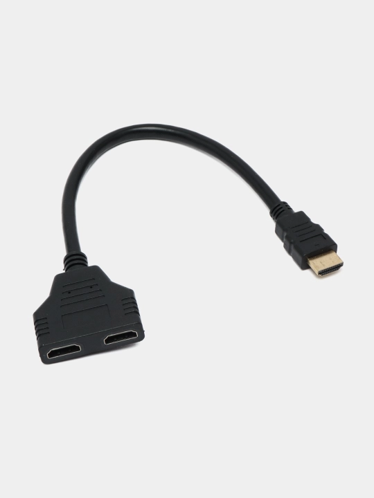 Кабель разветвитель HDMI сплиттер на 2 порта, 1 вход 2 выхода, 30 см