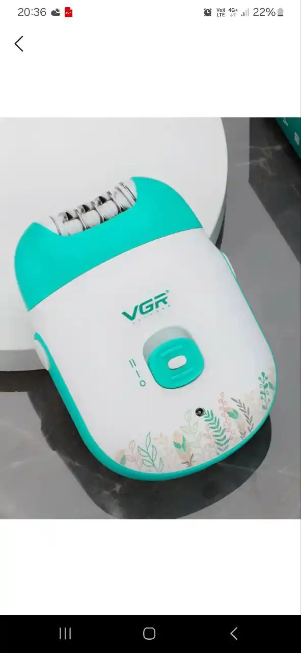 Ayollar uchun simsiz epilyator "VGR V - 705 / V - 726 / V - 728", tana depilyatori