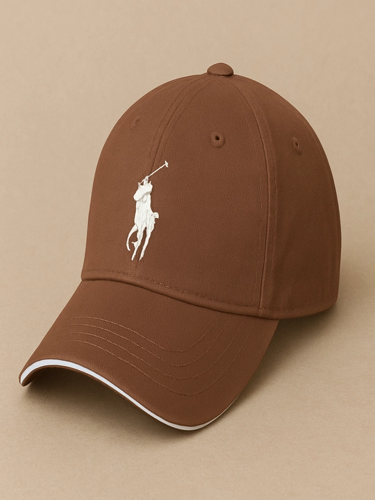 Кепка Polo, коричневая кепка, брендовая кепка, мужской головной убор, спортивная кепка - 