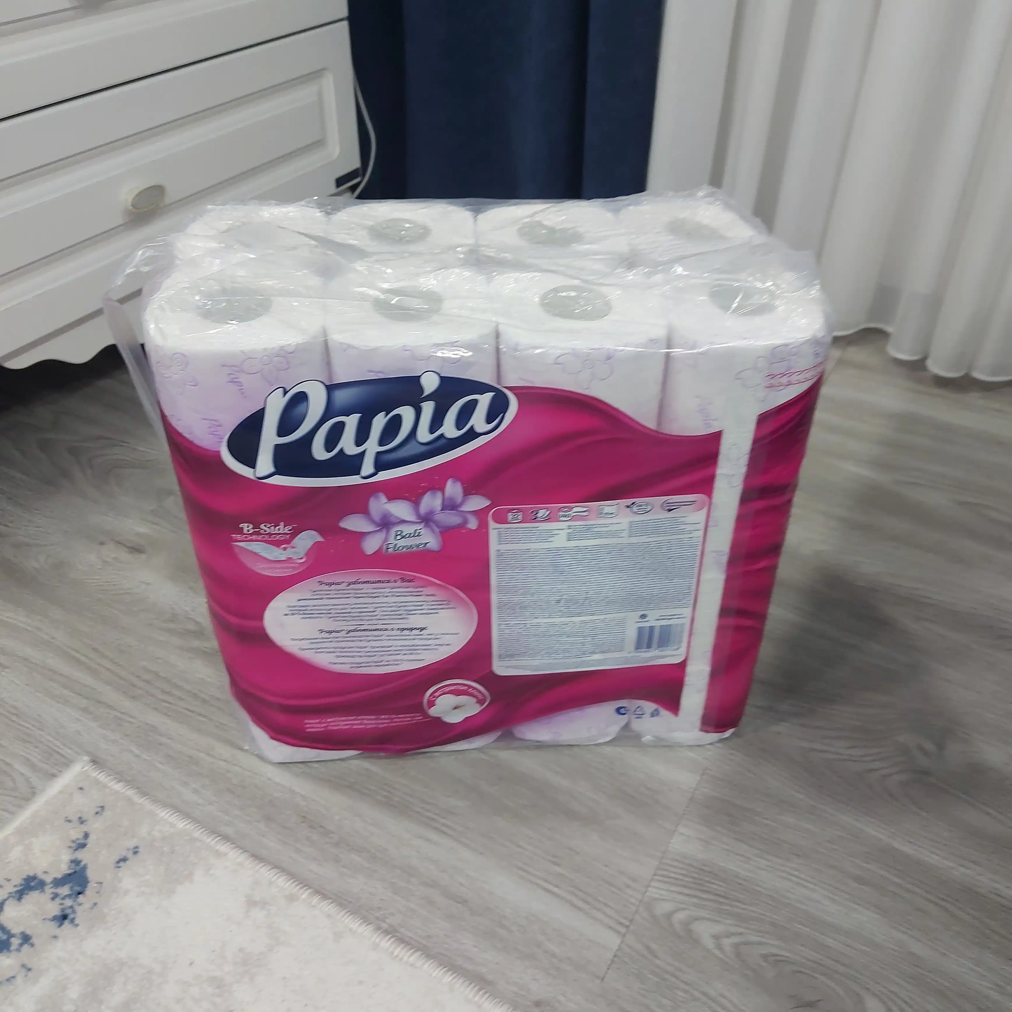 Tualet qog'ozi Papia Bali Flower, 3 qavatli 32 dona