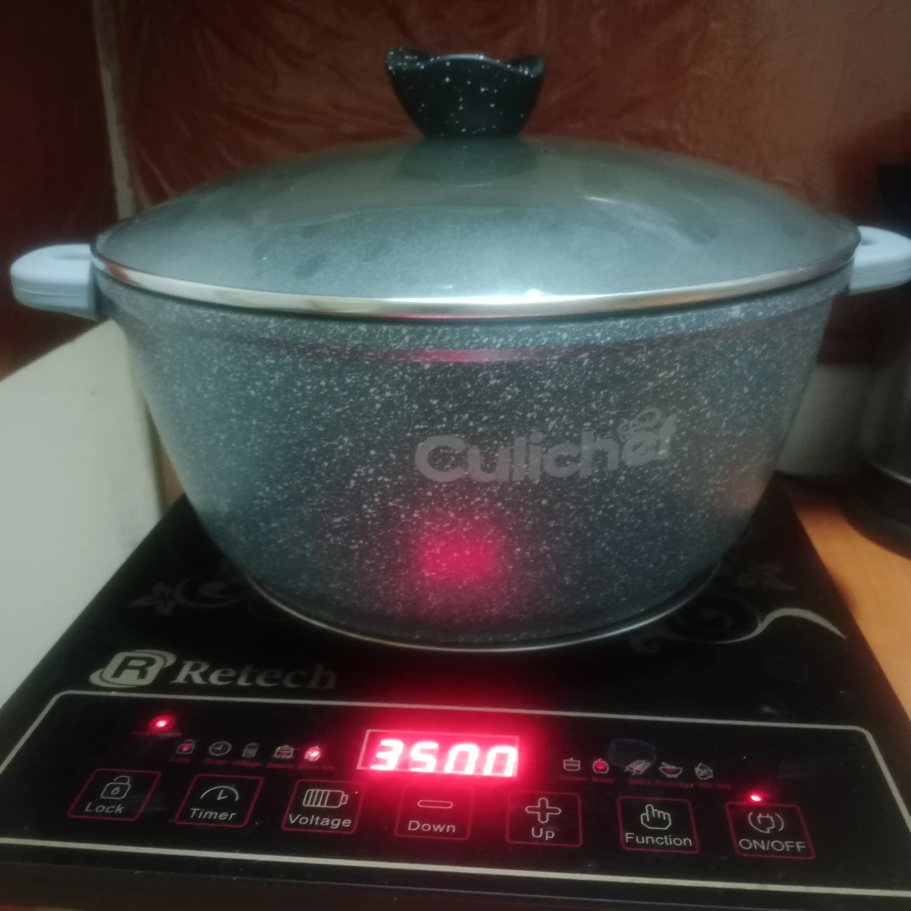Granit tagiolmaydigan shisha qopqoqli, qozon CULICHEF