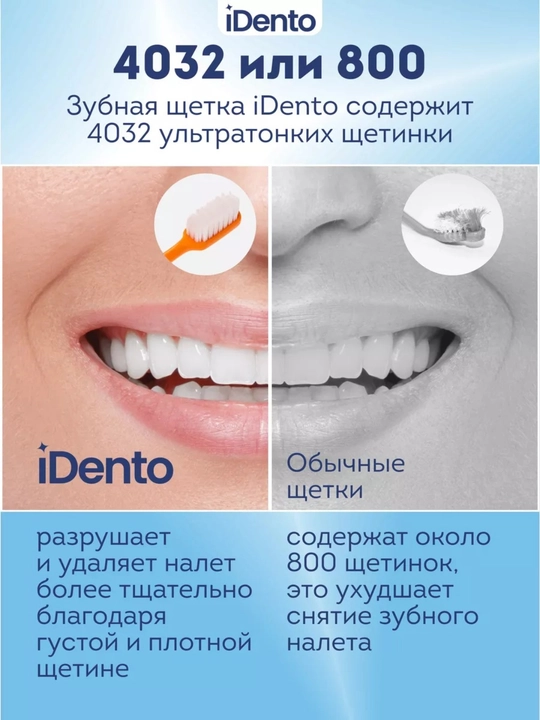 IDento – o‘rtacha qattiqlikdagi tish cho‘tka, 4032 tukli
