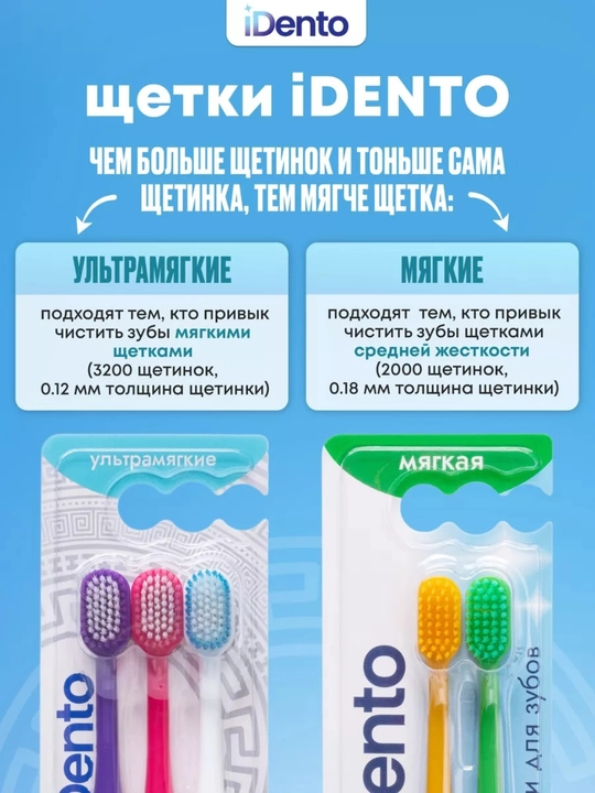 IDento – ultrayumshoq tish cho‘tka