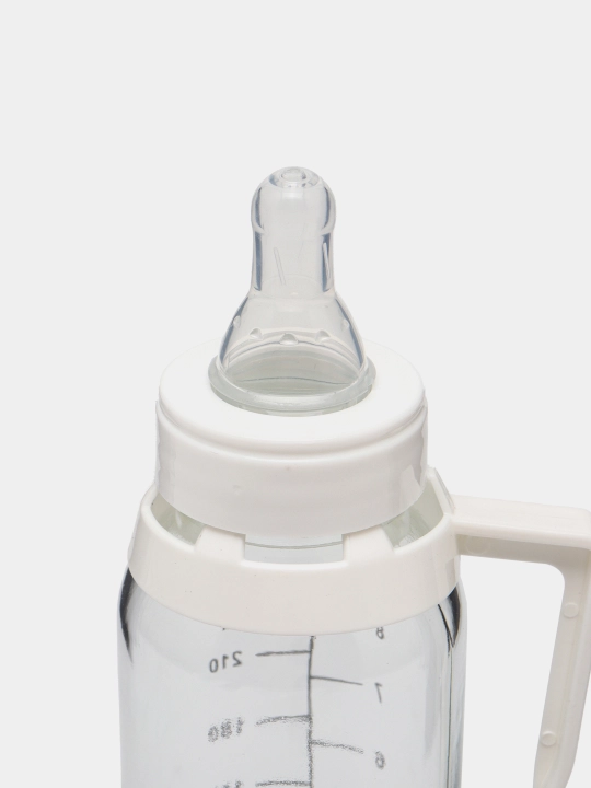 Bolalar uchun Apple shisha idishi, ikki nasadkali, so‘rg‘ich + suvdon, 120-240 ml