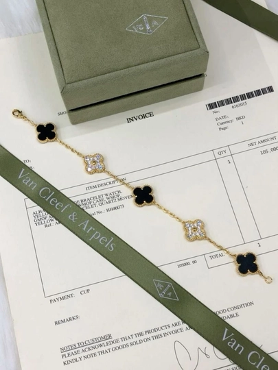 Браслеты для женщин и девушек Van Cleef, не меняет цвет и не темнеет — FSNLADY-2VANCLEEF-ХРОМ