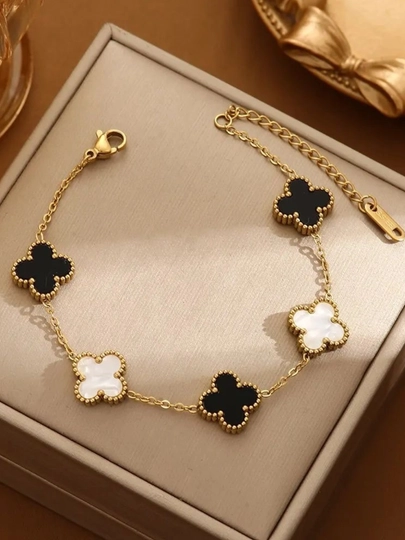 Браслеты для женщин и девушек Van Cleef, не меняет цвет и не темнеет — FSNLADY-2VANCLEEF-УГОЛЬН