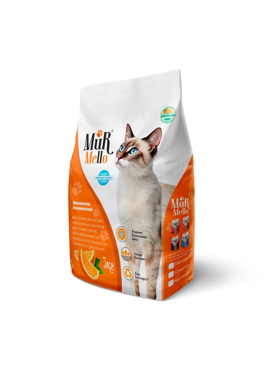 Наполнитель для кошек MurMello, бентонит, 3 кг, Simple Pets Орхидея, Лаванда