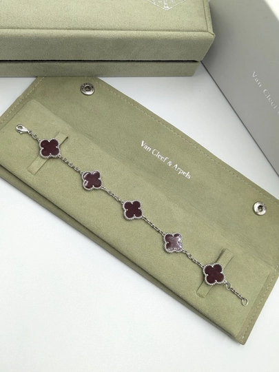 Браслеты для женщин и девушек Van Cleef, не меняет цвет и не темнеет — FSNLADY-2VANCLEEF-БАГРОВ