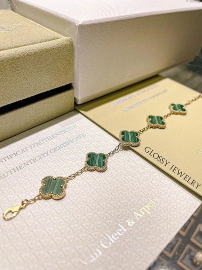 Браслеты для женщин и девушек Van Cleef, не меняет цвет и не темнеет — FSNLADY-2VANCLEEF-ЗЕЛЕН